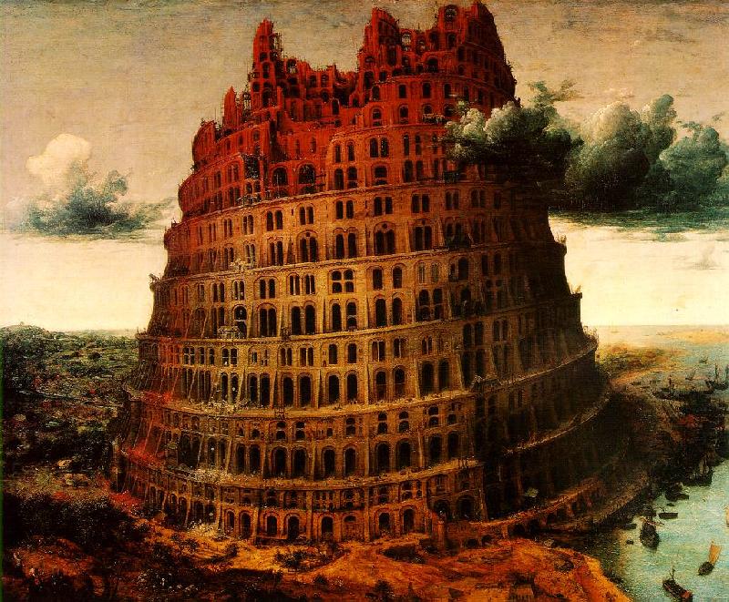 BRUEGEL, Pieter the Elder The  Little  Tower of Babel oil painting picture
